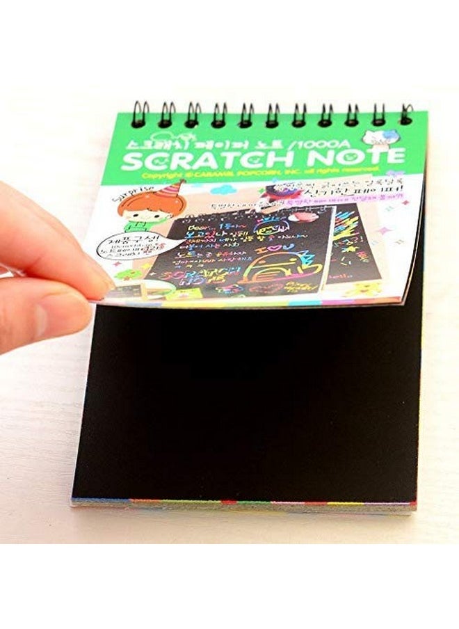deziine DEZIINE®A6 Magic Paper Sheet Art Book and Craft Paper Rainbow Scratch Book(10 x 15cm) Set of 2, watercolor  - Image 4