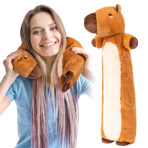 Happy Fuel Capybara Microwavable Weighted Stuffed Animals Unscented Heatable Plush Doll Cute Capybara Plush Toys Gifts for Girls Boys and Kids - Image 1