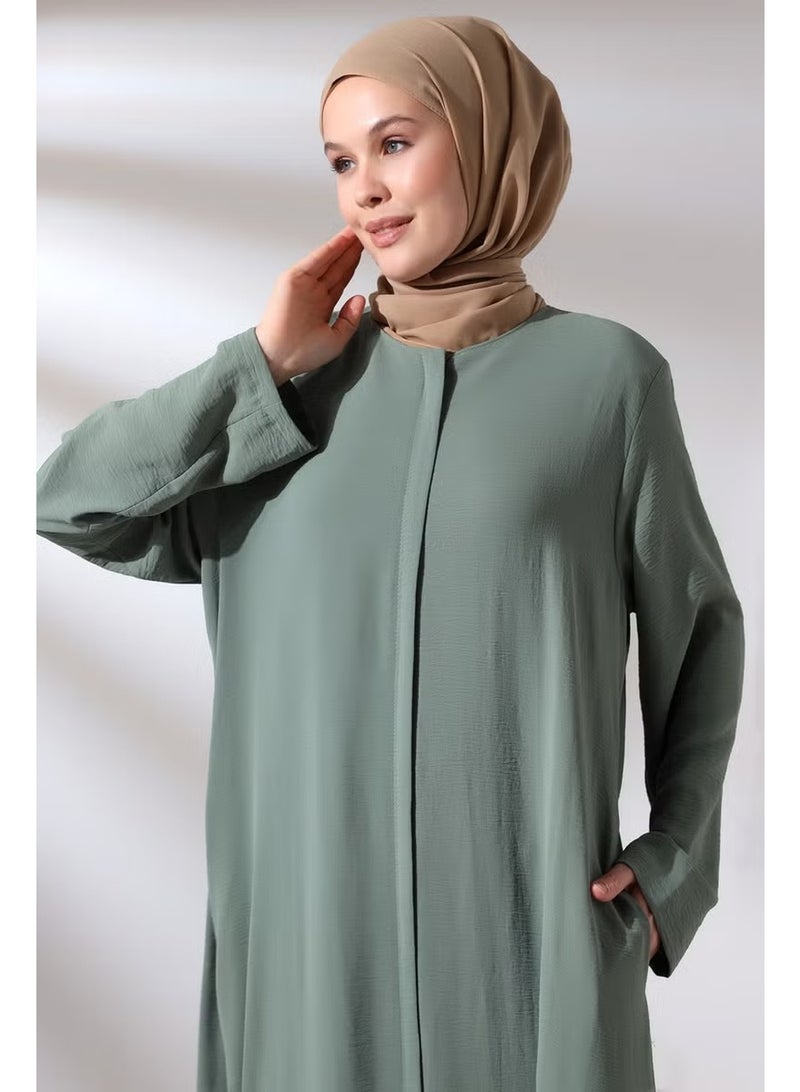 İhvan Mint Women's Aerobin Hidden Zipper Hijab Abaya Dress - Image 5