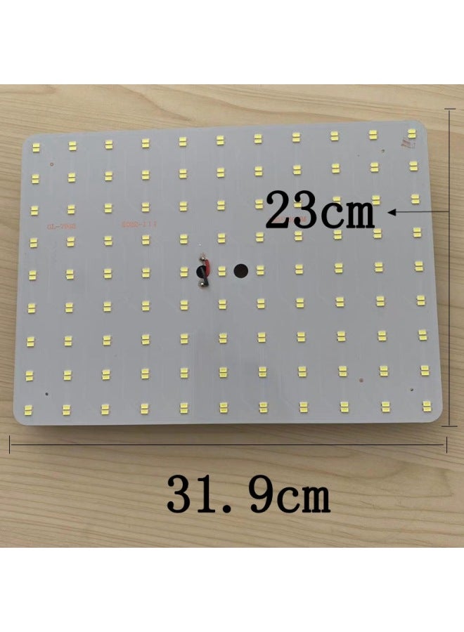 Generic Super Bright 12V Lamp LED Lamp Stall Lamp Night Market Lamp Charging Stall Special Illuminable Lamp Emergency Household Battery Lamp-Color:200 Watt Large Plate + Black Pipe Support  - Image 3
