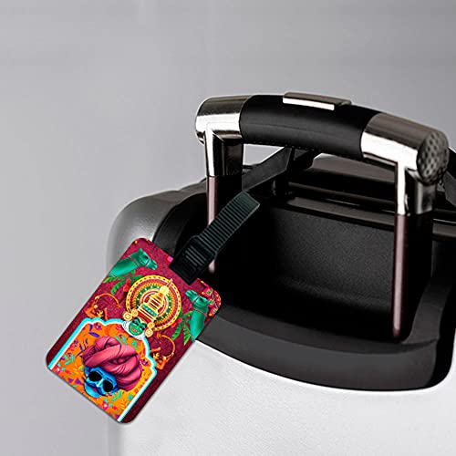 Ultra 3D Luggage Tag (Set of 2) Bag tag Travel Id Label Tags for Suitcase & School Bags Theme of Traditional Incredible India Culture Souvenir Gift - Image 3