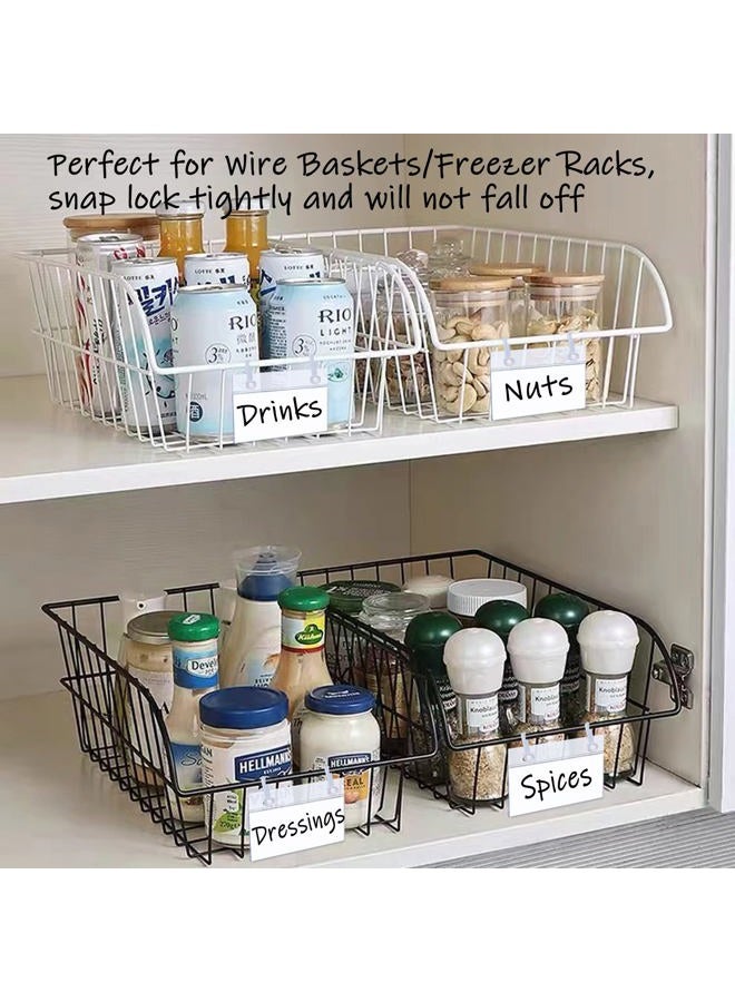 ChanQnTon Shelf Labels 60 Count, Label Holder with Easy Clip Hanger and Matched Blank Label Inserts,Basket Labels and Price Tags,Shelf Tags for Wire Shelving,Labels 3.15x1.57inch . - Image 5