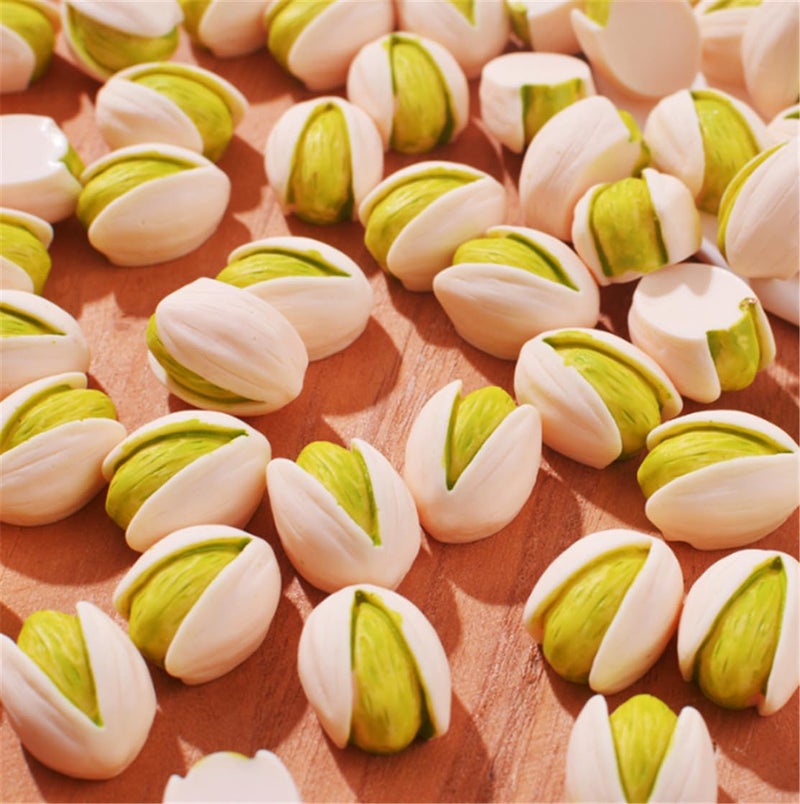 Skyseen 30 Pcs Resin Miniature Pistachio Nut Simulation Mini Fruit Decor DIY Accessories - Image 1