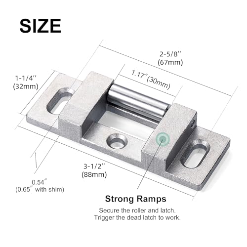 MOSECYOU Fire Rated Rim Strike for Panic Exit Device, Surface Roller Strike Plate for Push/Cross Bar, Universal Striker for Storefront/Commercial/Household Emergency Exit Door - Image 3