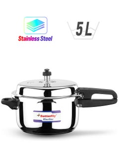 BUTTERFLY Butterfly Blue Line Stainless Steel Pressure Cooker, 5-Liter 