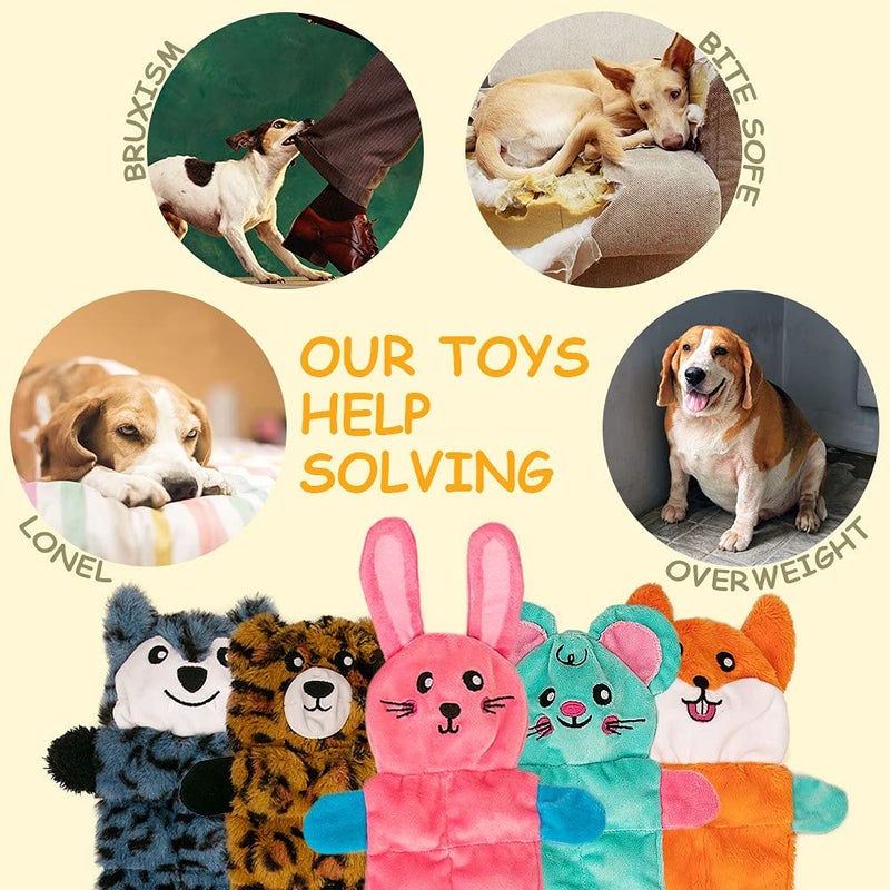 AWOOF No Stuffing Dog Toy, Crinkle Squeaky Dogs Teething Chew Toys Set for Small Medium Large Breed Puppies Aggressive Chewers,Durable Birthday Interactive Plaything Dogs Doggies Toys Bulk - Image 4