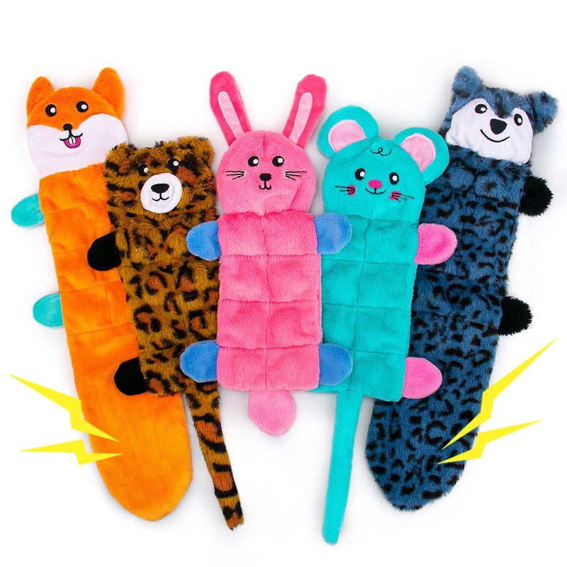 AWOOF No Stuffing Dog Toy, Crinkle Squeaky Dogs Teething Chew Toys Set for Small Medium Large Breed Puppies Aggressive Chewers,Durable Birthday Interactive Plaything Dogs Doggies Toys Bulk - Image 1