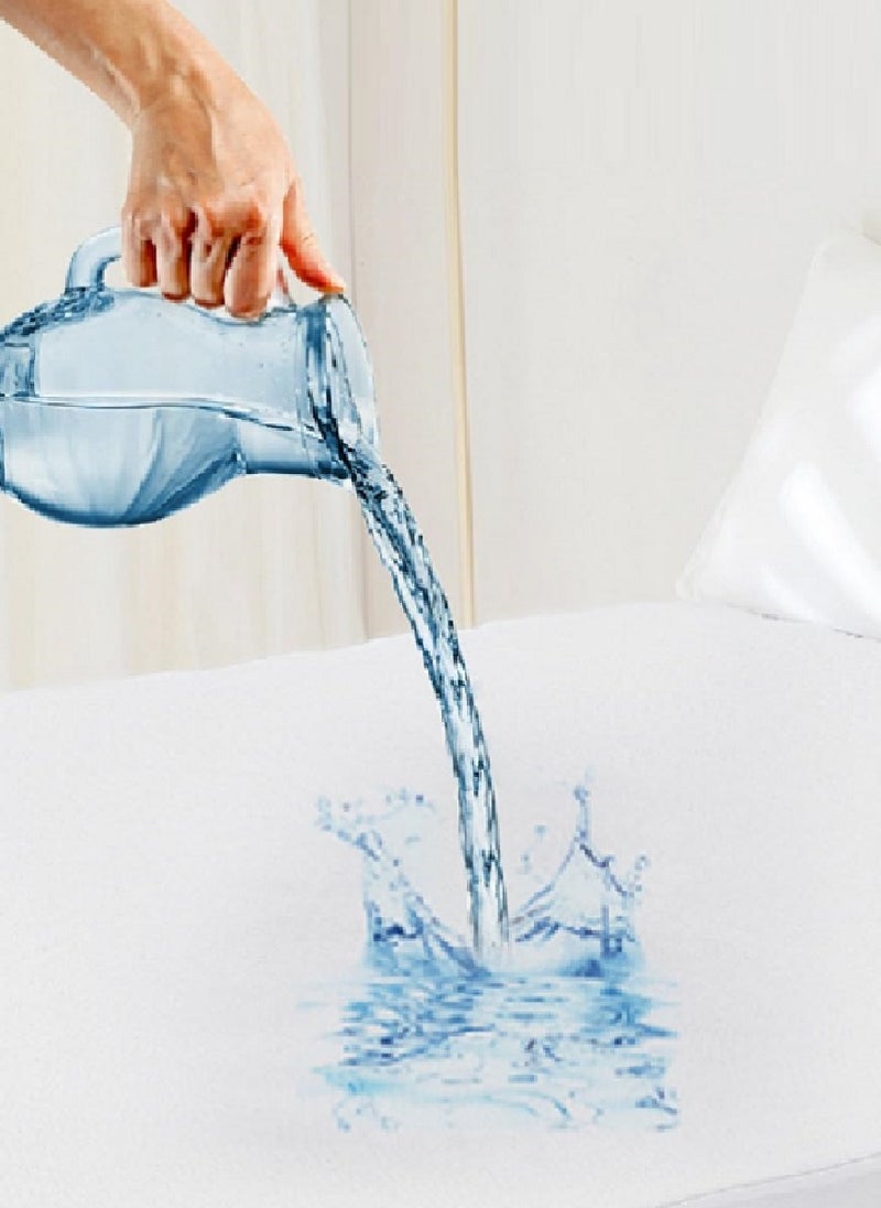 Blueberry Waterproof Mattress Protector Super 140X200+25cm - Image 1