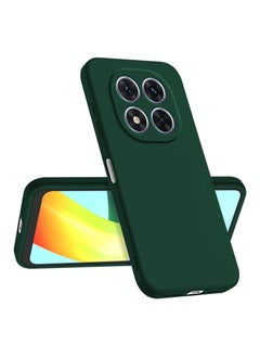 Generic Xiaomi Redmi Note 14 Pro Plus Liquid Gel Rubber Bumper Case with Soft Microfiber Lining Cushion Slim Hard Shell Shockproof Protective Cover for Redmi Note 14 Pro+ 5G 2024 (Green) 