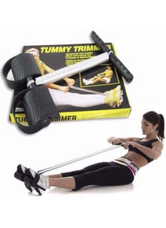 DubaiGallery Elastic Sit Up Pull Rope Dual Spring Tension Foot Pedal Abdomen Leg Exerciser Tummy Trimmer Equipment Bodybuilding Expander for Fitness Yoga Training 