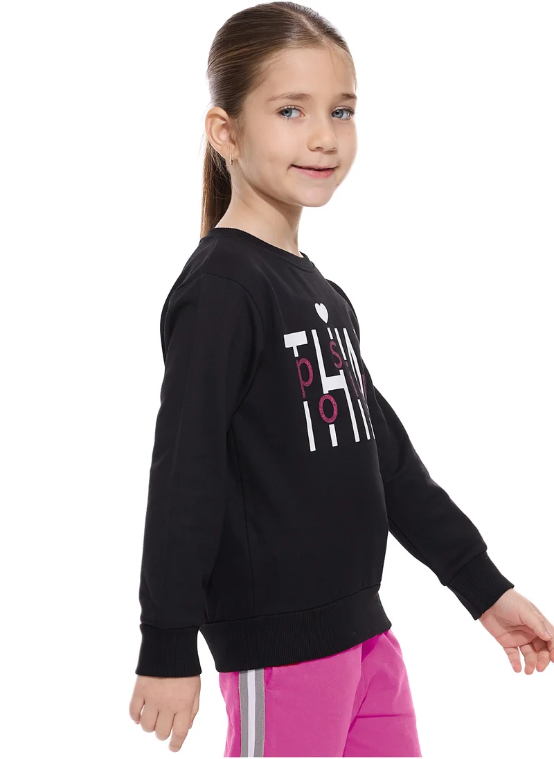 victor and jane Glitter Printed Sweatshirt
