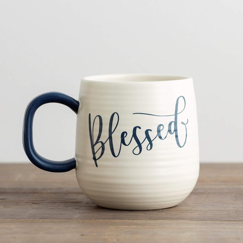 DaySpring  Blessed Inspirational Ceramic Artisan Mug 16 oz 91472 - Image 2