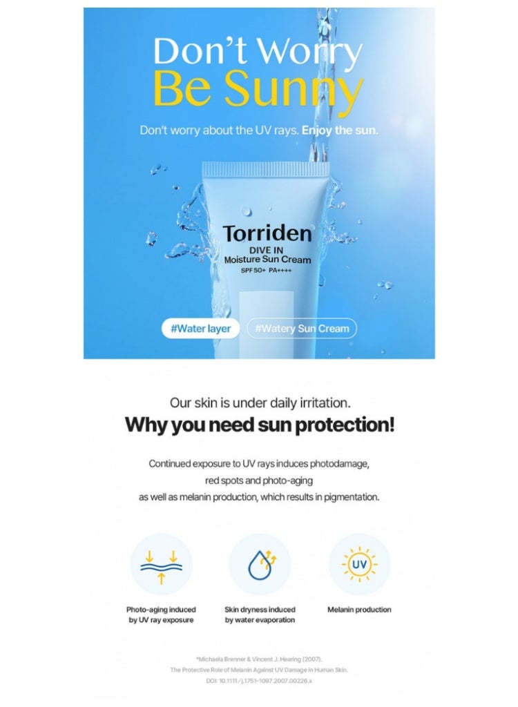 Torriden Dive In Moisture Sun Cream SPF 50+ PA++++ for Deep Hydration & Strong UV Defense - Image 5