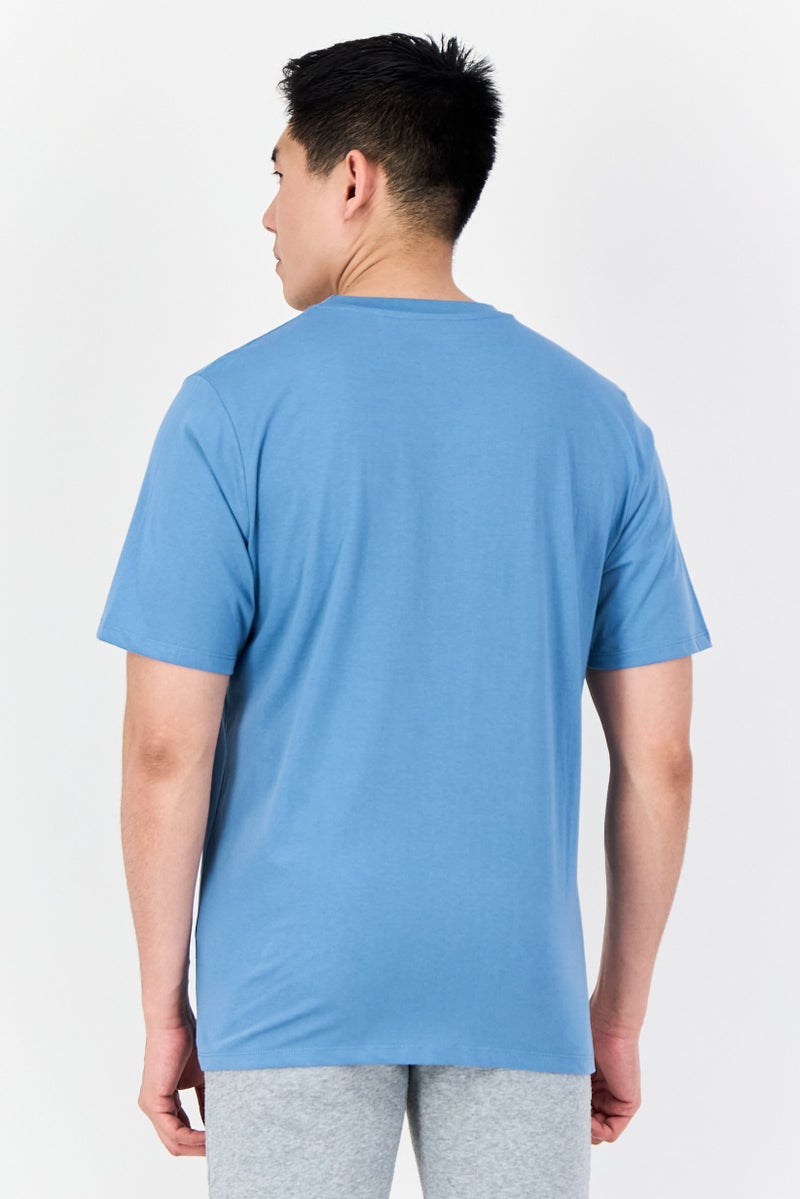 Reebok Men Sportswear Fit Short Sleeve Outdoor T-Shirt, Light Blue - Image 3