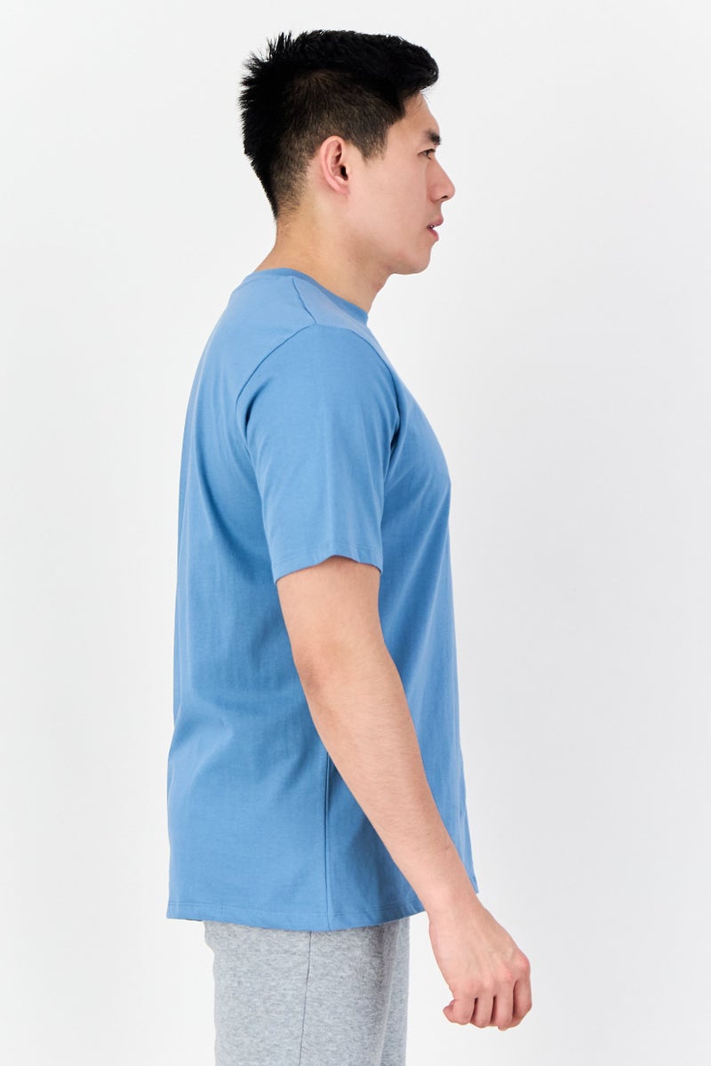 Reebok Men Sportswear Fit Short Sleeve Outdoor T-Shirt, Light Blue - Image 2