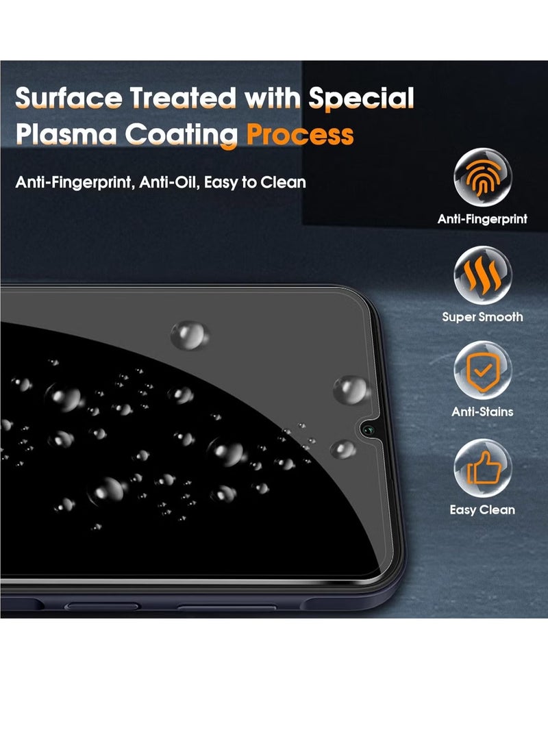JAJEEK Privacy Screen for Samsung Galaxy A35 5G – Tempered Glass, Pack of 2 Privacy Screen Protectors & 2 Camera Protection Pieces, 9H Hardness Anti-Spy, Anti-Scratch Tempered Glass Protection - Image 4