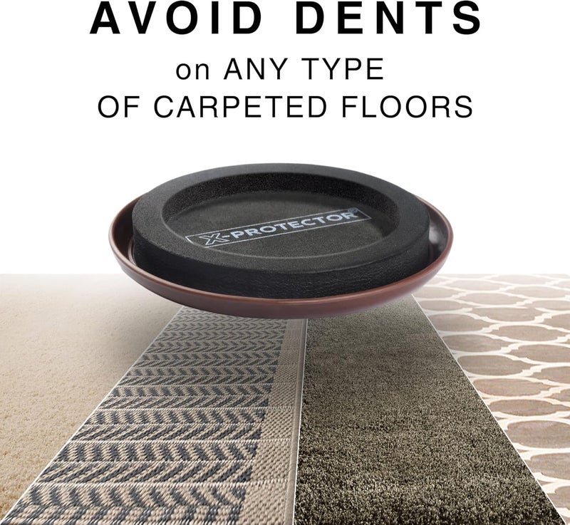 X-Protector Furniture Sliders for Carpet 8 PCS 4 3/4" - The Best Heavy-Duty Moving Pads - Sliders for Furniture with Unique Design. Move Your Furniture Easily with Furniture Sliders for Carpets! - Image 5