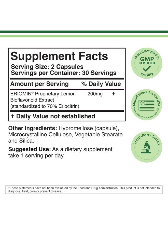 مكمل GLP-1 - مستخلص بيوفلافونويد مُدرَس سريريًا للمساعدة في دعم مستويات GLP-1 الطبيعية وتعزيز صحة الأمعاء (200 ملغ، 30 حصة) بنسبة معيارية تصل إلى 70% من الإريوسيترين و5% من الهسبيريدين من إنتاج شركة Double Wood - Image 2