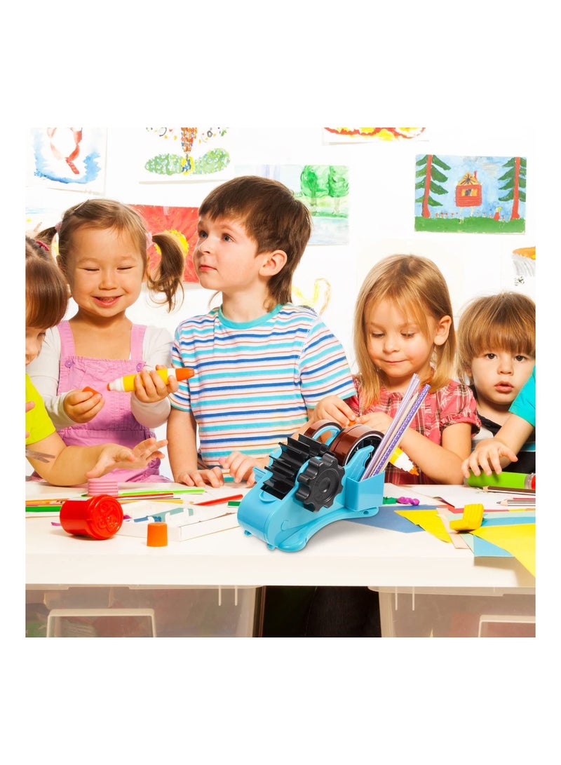 Captaintech Multiple Roll Cut Heat Tape Cut Dispenser, Heat Resistant Sublimation Desk Tape Dispenser with 5 Pieces High Temp Tape Multi-Size Heat Press Tape for Industrial Use, Solder (Blue) - Image 4