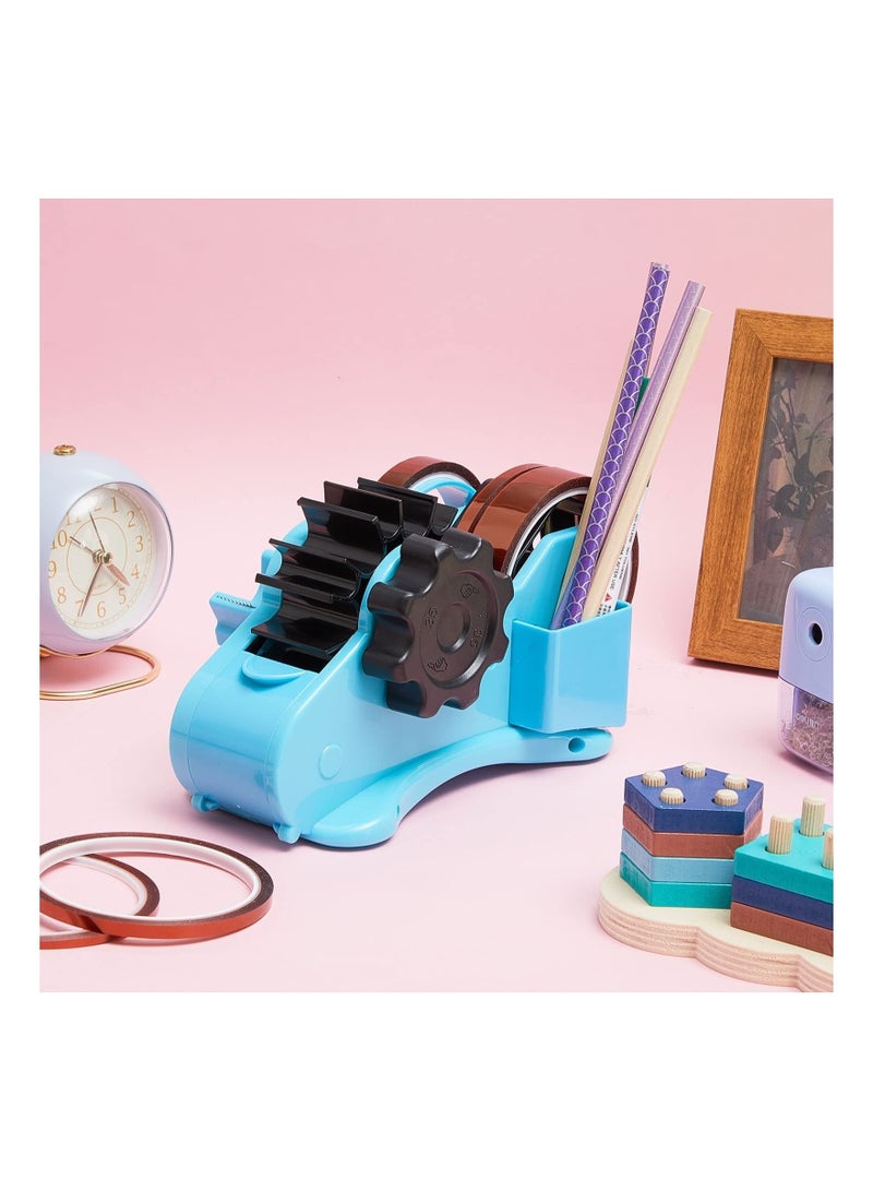 Captaintech Multiple Roll Cut Heat Tape Cut Dispenser, Heat Resistant Sublimation Desk Tape Dispenser with 5 Pieces High Temp Tape Multi-Size Heat Press Tape for Industrial Use, Solder (Blue) - Image 5