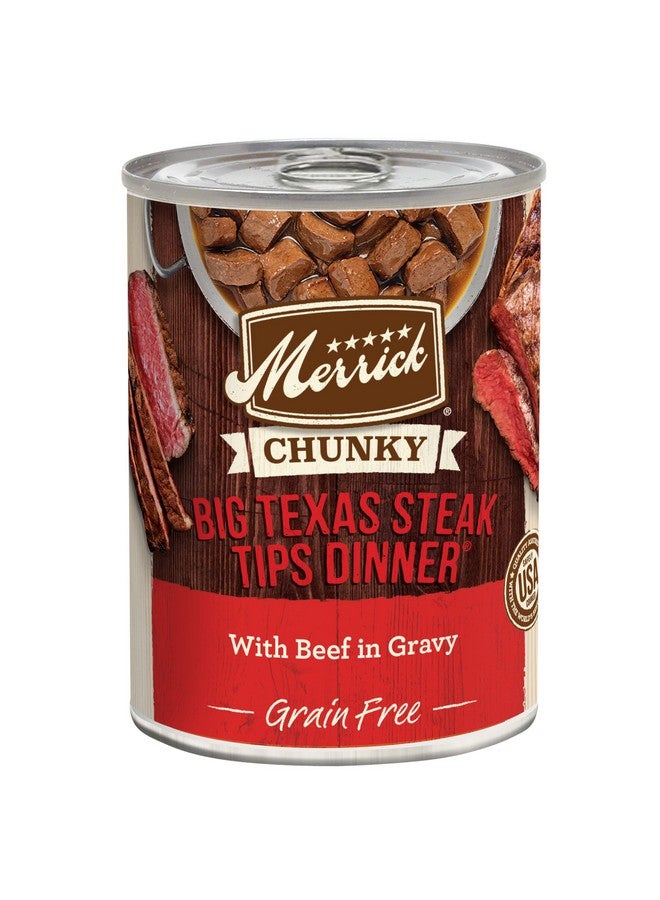ميريك طعام كلاب معلب فاخر وصحي من ميريك، خالي من الحبوب، لحم حقيقي، مع حشوة لحم تكساس الكبيرة - عبوة من ١٢ علبة، ١٢.٧ أونصة - Image 1