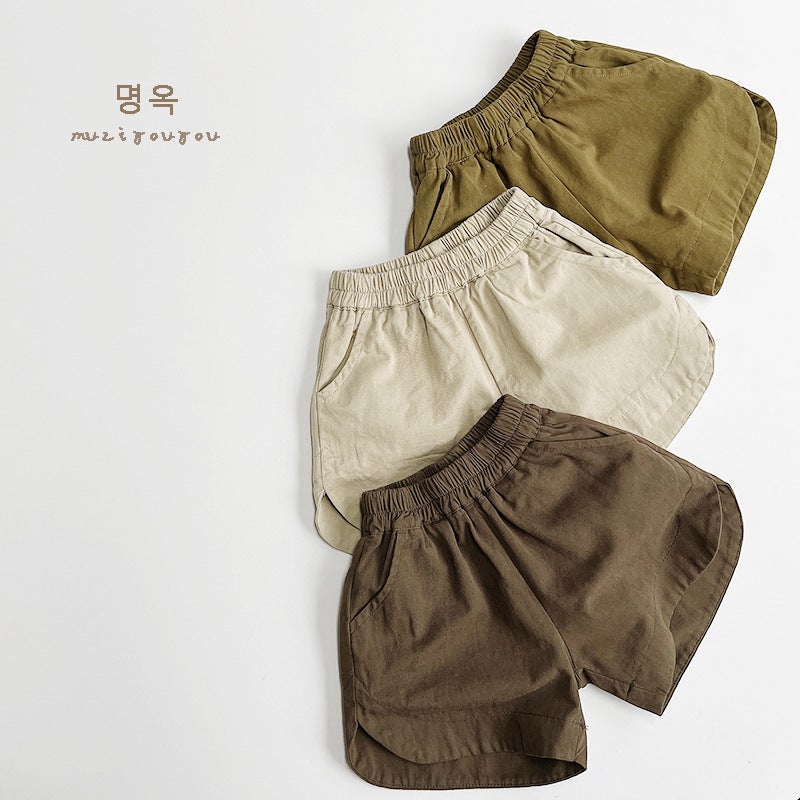 Children's Cotton Shorts – Retro Forest Style Summer Pants for Boys and Girls - Image 2