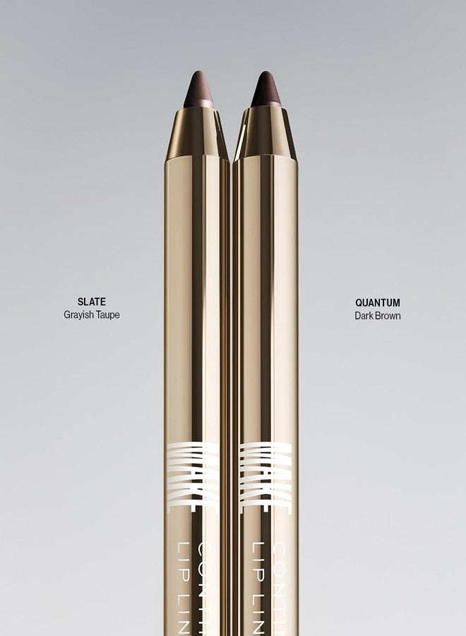 MAKE Beauty Continuum Lip Liner - Long Lasting Creamy Liner with Velvet Matte Finish - Includes Built-In Sharpener and Blending Brush - Highly Pigmented Grayish Taupe Lip Color - Shade, Slate - Image 4