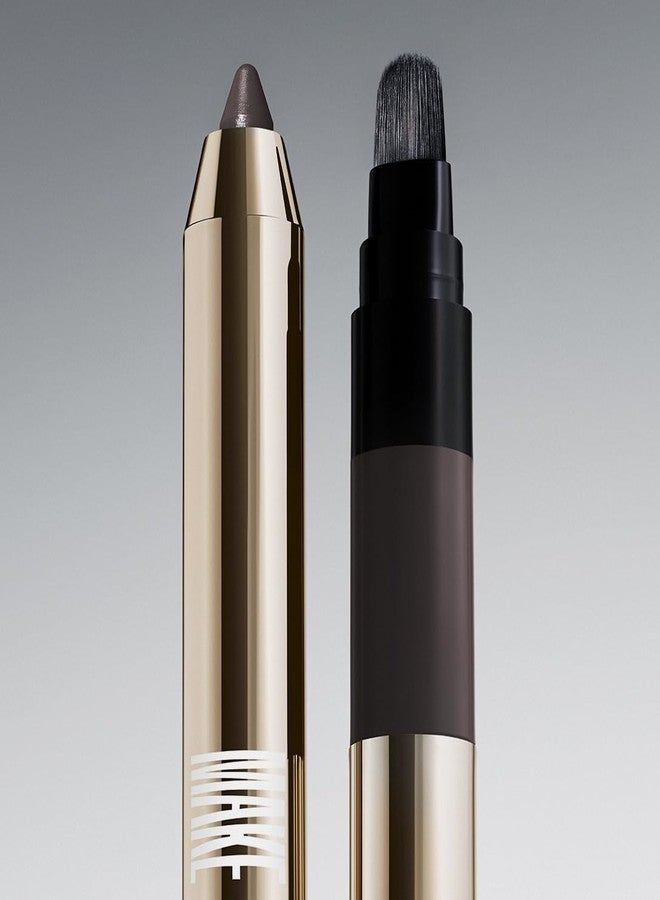 MAKE Beauty Continuum Lip Liner - Long Lasting Creamy Liner with Velvet Matte Finish - Includes Built-In Sharpener and Blending Brush - Highly Pigmented Grayish Taupe Lip Color - Shade, Slate - Image 2