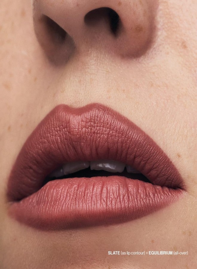 MAKE Beauty Continuum Lip Liner - Long Lasting Creamy Liner with Velvet Matte Finish - Includes Built-In Sharpener and Blending Brush - Highly Pigmented Grayish Taupe Lip Color - Shade, Slate - Image 3
