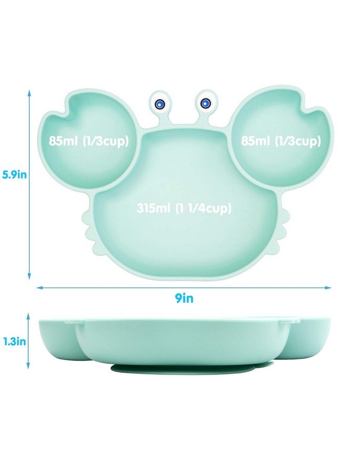 Linowos Silicone Suction Plate for Toddlers - Self Feeding Training Divided Plate Dish and Bowl for Baby and Toddler, Fits for Most Highchairs Trays, BPA Free Microwave Dishwasher Safe - Image 5