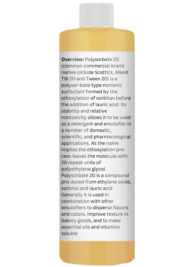 JAN LONDON JAN LONDON Polysorbate 20 - High-Purity Cosmetic-Grade Emulsifier and Solubilizer for Professional Skincare, Haircare, and DIY Beauty Formulations 500ml  - Image 3