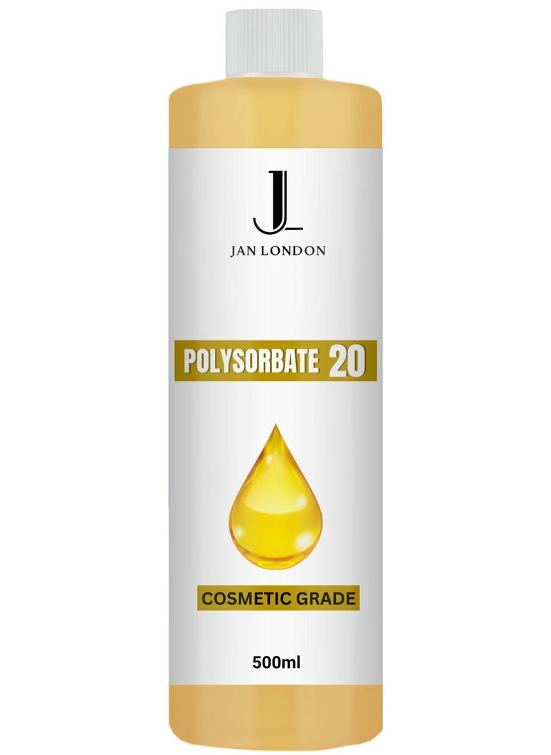 JAN LONDON JAN LONDON Polysorbate 20 - High-Purity Cosmetic-Grade Emulsifier and Solubilizer for Professional Skincare, Haircare, and DIY Beauty Formulations 500ml  - Image 1