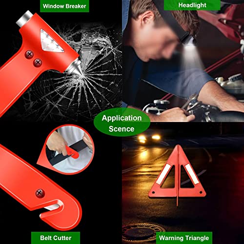 HolaKit Auto Emergency Kit, 55-Piece Car Emergency Roadside Kit with Jumper Cables, First Aid Kit, Safety Hammer, Goggles, Tow Ropes and More Ideal Car Essential Accessories for Women and Men - Image 5