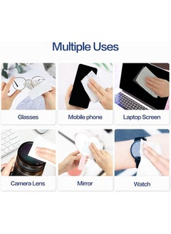 Opula Glasses cleaning wipes, glasses wipes 25 pcs, extra thick, pre-moistened and quick-drying, individually wrapped, suitable for all types of glasses and electronic screens  - Image 4