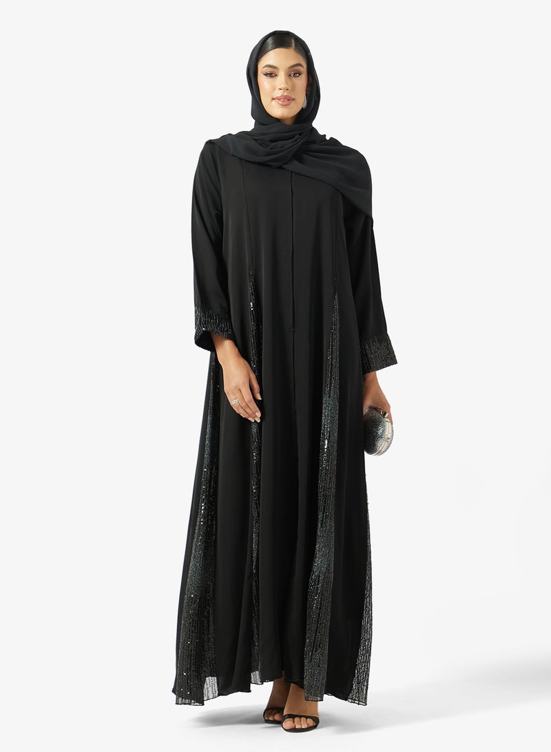 خزانة عباية بحافة لامعة وشيلة - Image 1