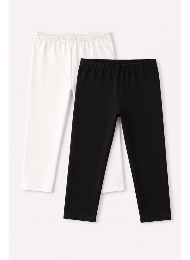 فكتور اند جين Girls’ Capri Leggings Multipack (2 Pack) – Basic Stretch Capri Leggings