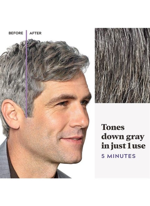 Just For Men Touch of Gray, Mens Hair Color Kit with Comb Applicator for Easy Application, Great for a Salt and Pepper Look - Medium Brown, T-35, Pack of 1