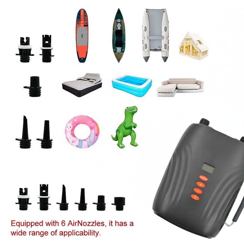12Volt Vehicle Electric High-Pressure Pump Paddle Board Pump Inflatable Boat Inflatable Tent Inflator Multifunctional Auto Electric Pump - Image 2