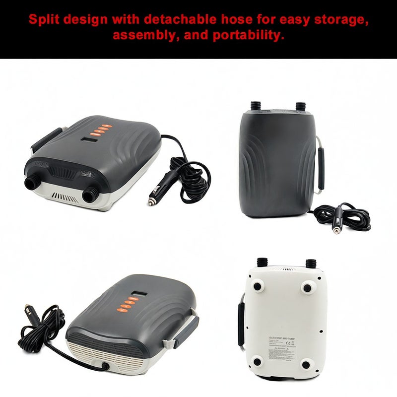 12Volt Vehicle Electric High-Pressure Pump Paddle Board Pump Inflatable Boat Inflatable Tent Inflator Multifunctional Auto Electric Pump - Image 5