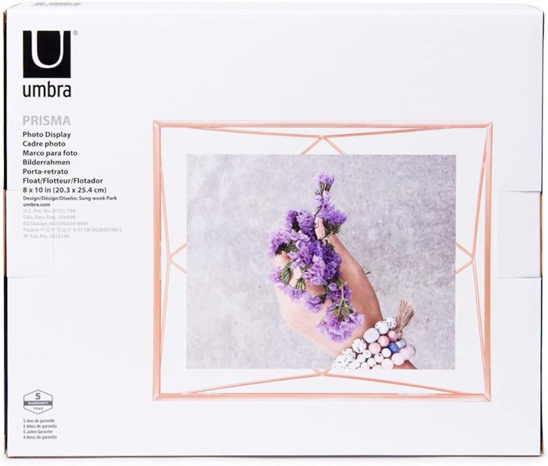 UMBRA Prisma Picture Frame, 8x10 Photo Display for Desk or Wall, Copper - Image 5