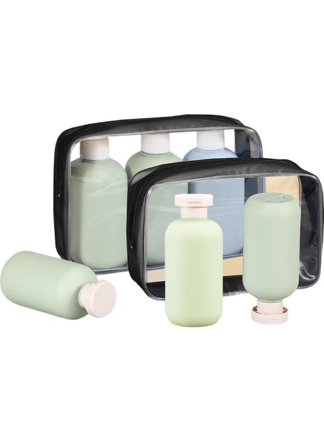 JAJALIN Premium Portable Travel Dispenser Bottles, Pump-Style Shampoo, Shower Gel, Laundry Detergent, Toiletry Empty Bottles Storage Set - Image 2