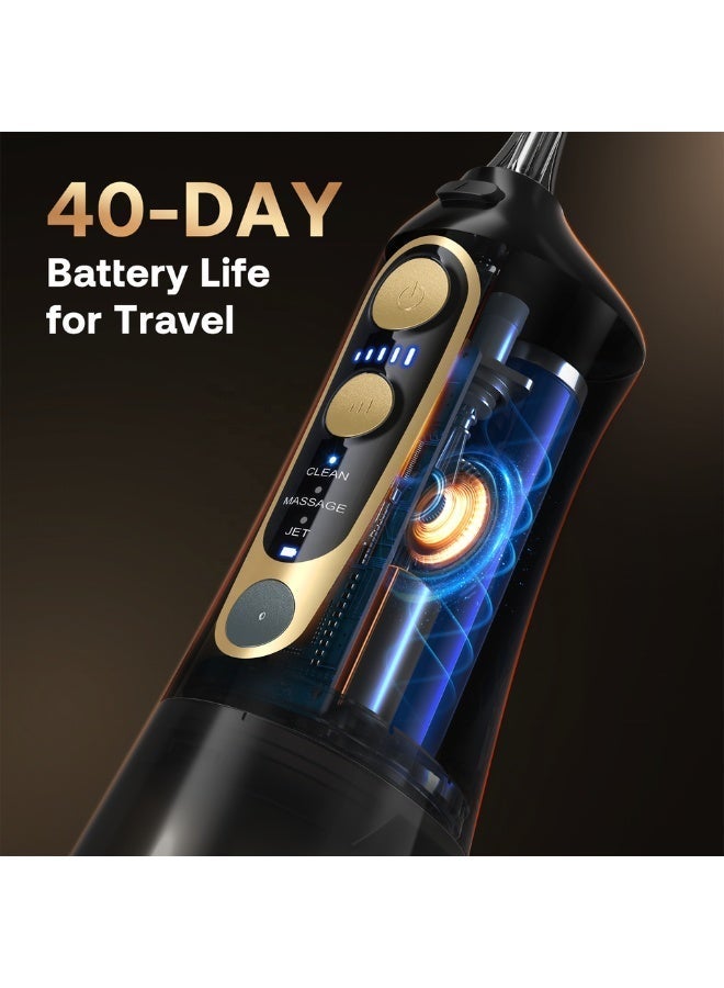 Bitvae C6 Large Capacity Water Dental Flosser for Teeth, Rechargeable Cordless Oral Irrigator with 300ML Built in Tank, 3 Modes and 6 Jet Tips, IPX7 Waterproof for Home and Travel - Image 3