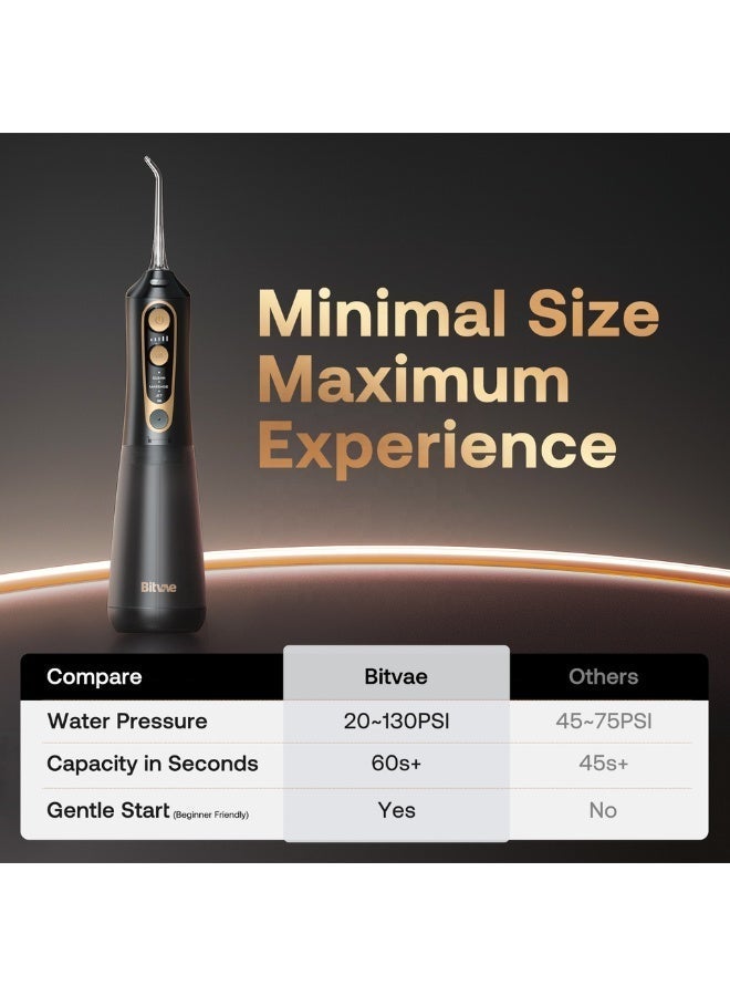 Bitvae C6 Large Capacity Water Dental Flosser for Teeth, Rechargeable Cordless Oral Irrigator with 300ML Built in Tank, 3 Modes and 6 Jet Tips, IPX7 Waterproof for Home and Travel - Image 5
