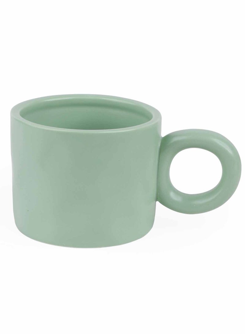 Prickly Pear 400ml Green Geo Mug - Modern Drinkware - Image 1