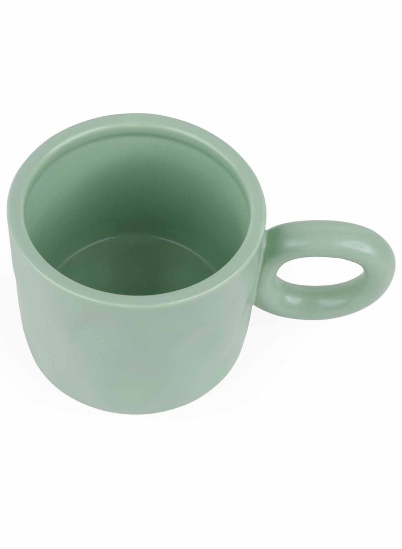 Prickly Pear 400ml Green Geo Mug - Modern Drinkware - Image 2