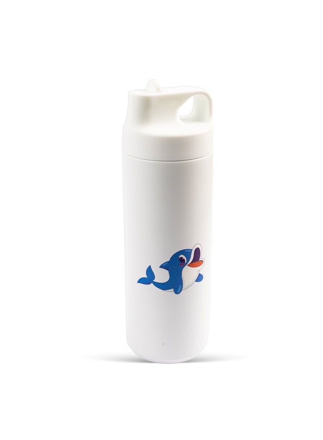 Cocobee-Stainless Steel Vacuum Flask, High Quality Food Grade Material, Leakproof, Odour Free, 550Ml, 3 Years+ - White - Image 1