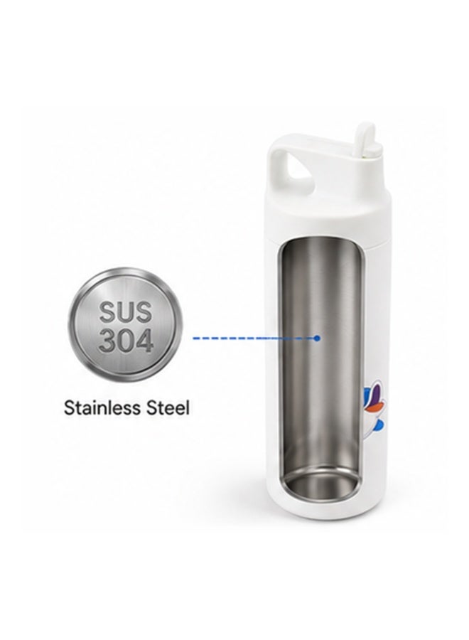 Cocobee-Stainless Steel Vacuum Flask, High Quality Food Grade Material, Leakproof, Odour Free, 550Ml, 3 Years+ - White - Image 4