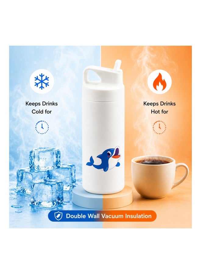 Cocobee-Stainless Steel Vacuum Flask, High Quality Food Grade Material, Leakproof, Odour Free, 550Ml, 3 Years+ - White - Image 5