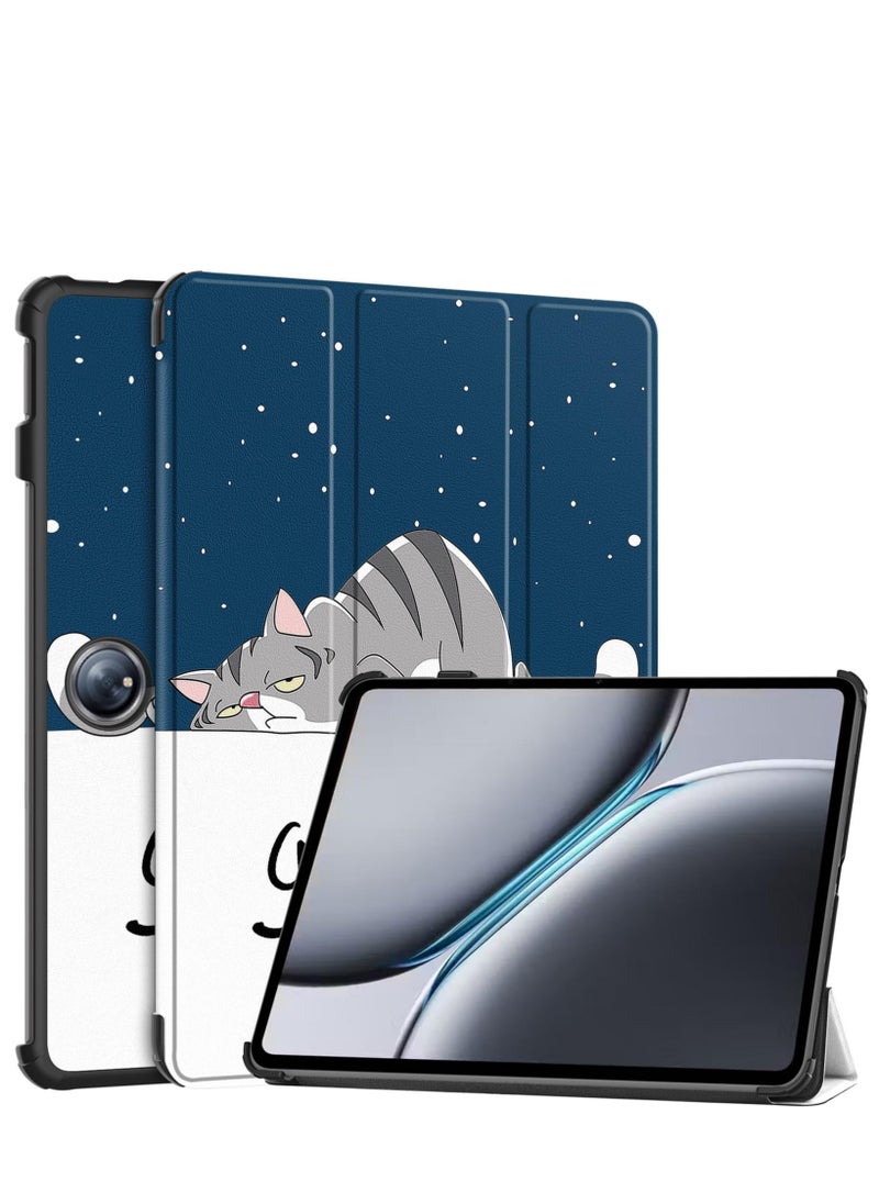 Generic - Case for OnePlus Pad 2 / OnePlus Pad Pro 12.1 Inch Released 2024 Folio Slim Smart Cover Lightweight Hard Shell Protective Case with Multi-Angle Stand -Cat - Image 1