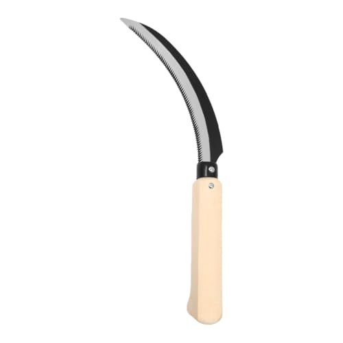 Zenport K202 Lavender Harvest Sickle/Berry Knife, Notched Wooden Handle, 6.5-Inch Curved Serrated Blade - Image 4